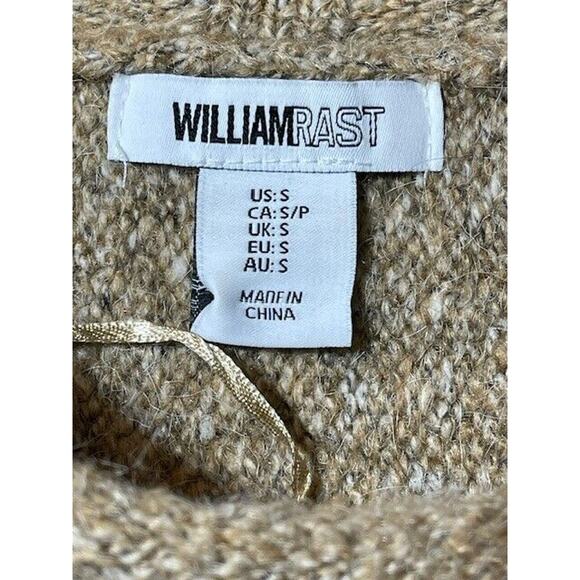 William Rast Sweater Womens S Turtleneck Knit Wool Blend Pullover Dolman Brown - Picture 6 of 7